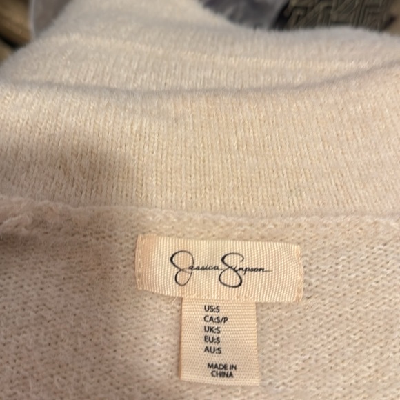 Jessica Simpson fuzzy button up collared sweater. - Picture 5 of 5